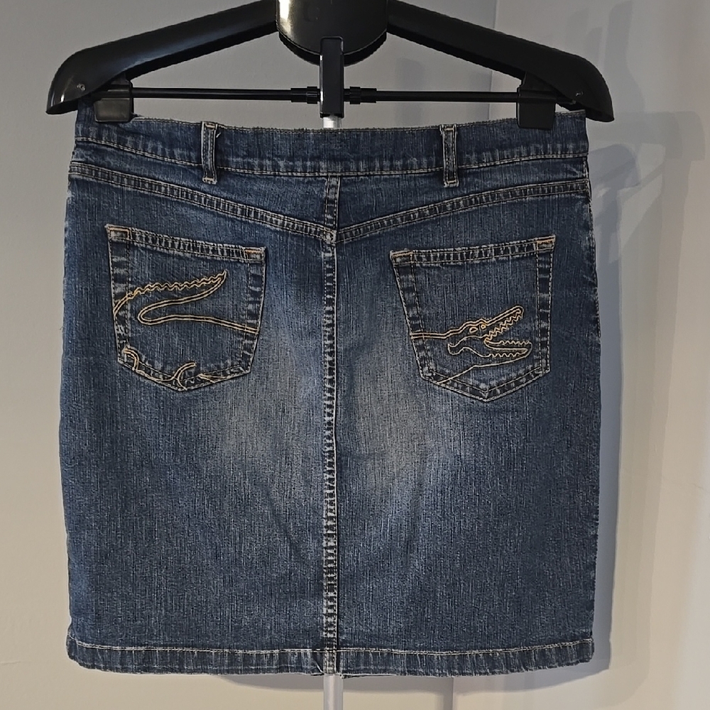 Lacoste Front Slit Demin Skirt